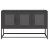 vidaXL Mueble para TV acero laminado en fr&iacute;o negro 100,5x39x60,5 cm