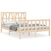vidaXL Estructura de cama sin colch&oacute;n madera de pino maciza 120x200 cm