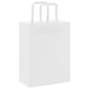 vidaXL Bolsas de papel con asas 50 uds blanca 21x11x28 cm