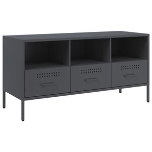 vidaXL Mueble para TV acero gris antracita 100,5x39x50,5 cm