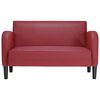 vidaXL Sof&aacute; Loveseat rojo vino 110 cm cuero sint&eacute;tica