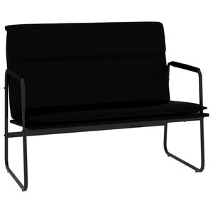 vidaXL Banco de cuero sint&eacute;tico negro 100x64x80 cm