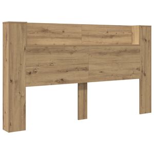 vidaXL Cabecera con LED Roble artisan Madera de ingenier&iacute;a