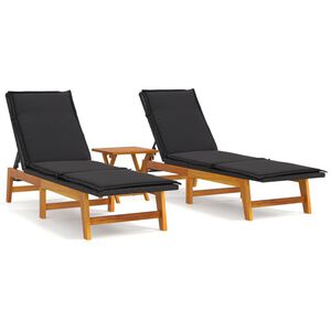 vidaXL Set de muebles de jard&iacute;n 3 piezas rat&aacute;n sint&eacute;tico madera acacia