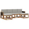 vidaXL Conjunto de sof&aacute;s de exterior 6 uds. Natural y Gris Claro