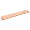 vidaXL Tablero mesa madera tratada borde natural marr&oacute;n 200x40x(2-6)cm
