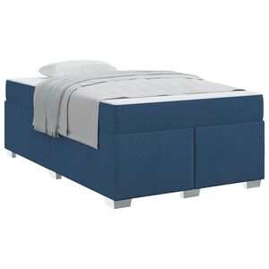 vidaXL Estructura de cama con colch&oacute;n Azul 120 x 190 cm tela