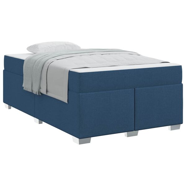 vidaXL Estructura de cama con colch&oacute;n Azul 120 x 190 cm tela