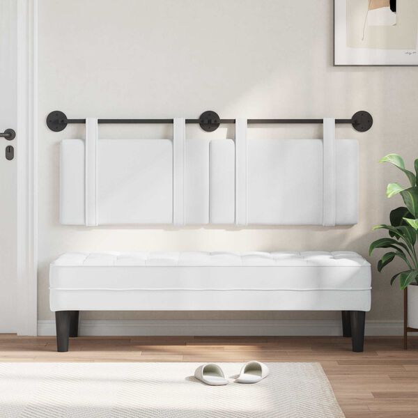 vidaXL Cabecera Colgante Montaje en la pared Liso 130 x 55 x 5 cm tela