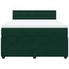 vidaXL Cama box spring con colch&oacute;n terciopelo verde oscuro 140x200 cm