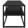 vidaXL Mueble para TV negro con vidrio negro 120x40x40 cm