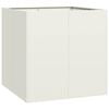 vidaXL Jardinera acero blanco 80x80x80 cm