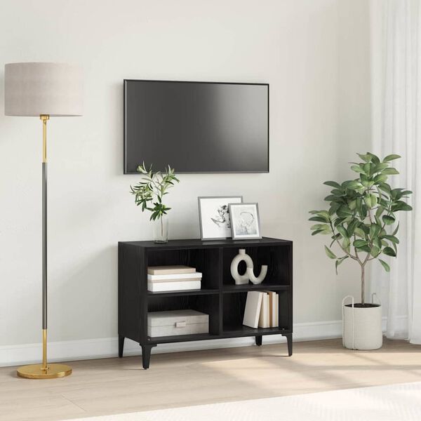 vidaXL Conjunto de mueble de TV Negro 69,5 x 30 x 50 cm