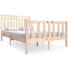 vidaXL Estructura de cama doble peque&ntilde;a de madera maciza 120x190 cm