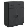 vidaXL Aparador con caj&oacute;n Negro 66 x 34,5 x 87 cm Madera de Ingenier&iacute;a