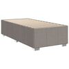 vidaXL Cama box spring con colch&oacute;n tela gris taupe 90x200 cm