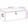 vidaXL Caja de almacenaje de aluminio negro 90x47x33,5 cm