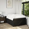 vidaXL Cama box spring con colch&oacute;n tela marr&oacute;n oscuro 120x190 cm