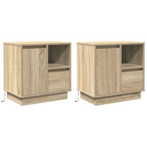 vidaXL Armario de Noche 2 pcs Roble Sonoma 50 x 34,5 x 50 cm.