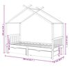 vidaXL Estructura de cama infantil y cajones madera pino gris 90x200cm