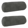 vidaXL Funda de almohada 2 pcs HEERLEN Gris oscuro &Oslash; 15 x 40 cm
