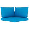 vidaXL Set de muebles de jard&iacute;n 3 piezas con cojines azul claro