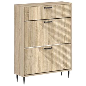 vidaXL Armario Zapatero HAARLEM 78 x 24 x 103 cm Madera de ingenier&iacute;a