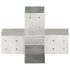 vidaXL Conectores de postes en X 4 uds metal galvanizado 81x81 mm