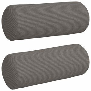 vidaXL Cojines Bolster 2 uds. Tela de pana Gris Claro &Oslash; 15 x 40 cm