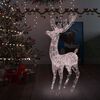 vidaXL Reno navide&ntilde;o acr&iacute;lico XXL 250 LEDs blanco c&aacute;lido 180 cm