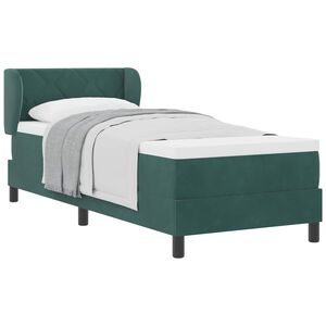 vidaXL Cama con Somier y Colchón Gris Oscuro 80x200 cm Terciopelo