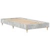 vidaXL Estructura de cama sin colchón madera gris hormigón 75x190 cm