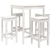 vidaXL Set de mesa y taburetes altos jard&iacute;n 5 pzas madera pino blanco