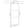 vidaXL Puerta corredera set herrajes vidrio templado aluminio 90x205cm