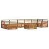 vidaXL Conjunto de sof&aacute;s de exterior 8 uds. Natural
