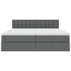 vidaXL Cama con almacenamiento con colch&oacute;n Gris oscuro 180 x 200 cm