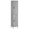vidaXL Aparador alto madera contrachapada gris Sonoma 34,5x34x180 cm