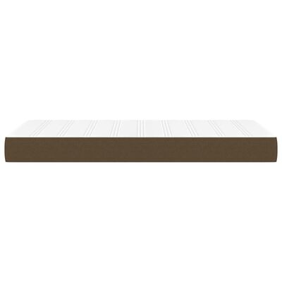 vidaXL Colchón de muelles ensacados tela marrón oscuro 80x200x20 cm