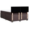 vidaXL Cama box spring con colch&oacute;n tela marr&oacute;n oscuro 160x200 cm