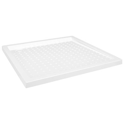 vidaXL Plato de ducha con puntos ABS blanco 80x80x4 cm