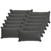 vidaXL Funda de almohada 12 uds. HOUTEN Gris antracita 40 x 80 cm