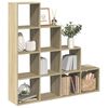 vidaXL Librer&iacute;a divisora 4 niveles madera Sonoma 131,5x29x131,5 cm