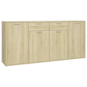 vidaXL Aparador de madera de ingenier&iacute;a roble Sonoma 160x36x75 cm