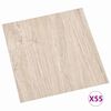 vidaXL Tablas de Suelo 55 pcs Marr&oacute;n Claro 5,11 m&sup2; PVC