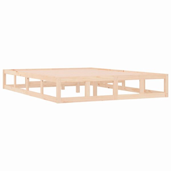 vidaXL Estructura de cama de madera maciza 160x200 cm