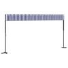 vidaXL Toldo de pie tela y acero azul y blanco 600x300 cm