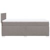 vidaXL Cama box spring con colch&oacute;n tela gris taupe 90x200 cm