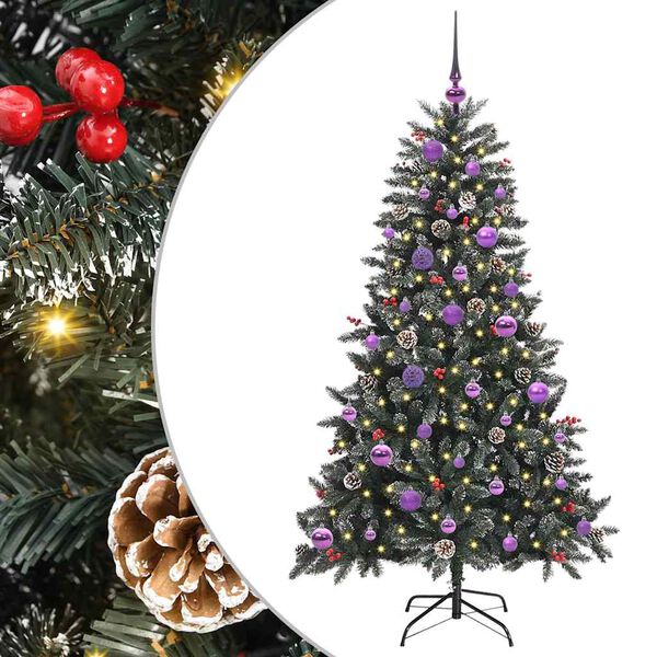 vidaXL &Aacute;rbol de Navidad artificial Verde 150 cm PVC, Pl&aacute;stico y Acero