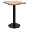 vidaXL Mesa de bistr&oacute; MDF marr&oacute;n claro 50x50 cm