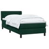 vidaXL Cama box spring con colch&oacute;n terciopelo verde oscuro 80x220 cm